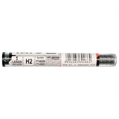Grafit bett, H2, 5db, fekete YATO