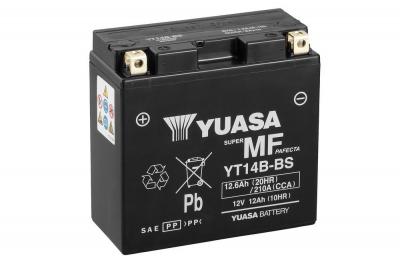 Yuasa YT14B-BS VRLA AGM  motorakkumultor, 12V 12,6Ah 210A B+