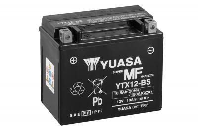 Yuasa YTX12-BS VRLA AGM  motorakkumulátor, 12V 10,5Ah 180A B+