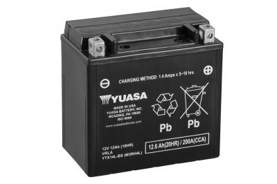 Yuasa YTX14L-BS VRLA AGM  motorakkumultor, 12V 12,6Ah 2000A J+ YUASA