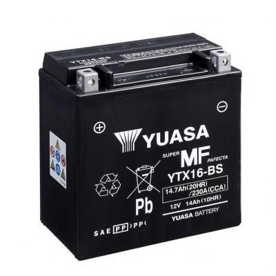 Yuasa AGM YTX16-BS motorkerkpr akkumultor, 12V 14,7AH 230A B+ YUASA