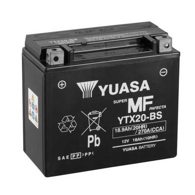 Yuasa AGM YTX20-BS motorkerkpr akkumultor, 12V 18,9AH 270A B+ YUASA