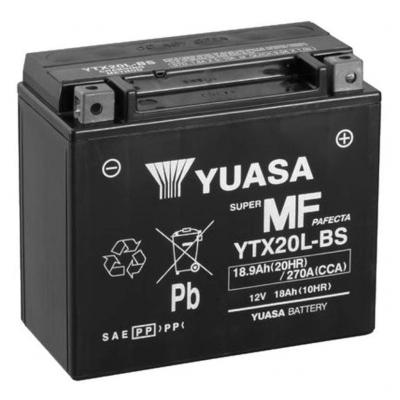 Yuasa AGM YTX20L-BS motorkerkpr akkumultor, 12V 18Ah 270A J+ YUASA