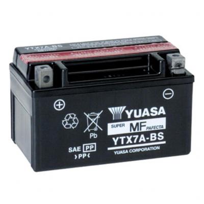 Yuasa AGM YTX7A-BS motorkerékpár akkumulátor, 12V 6,3Ah 105A B+
