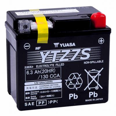 Yuasa AGM YTZ7S motorkerkpr akkumultor, 12V 6,3Ah 130A J+ YUASA