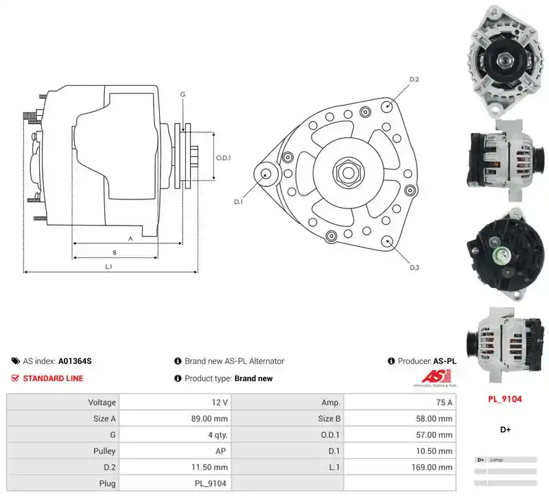 AS-PL A01364S