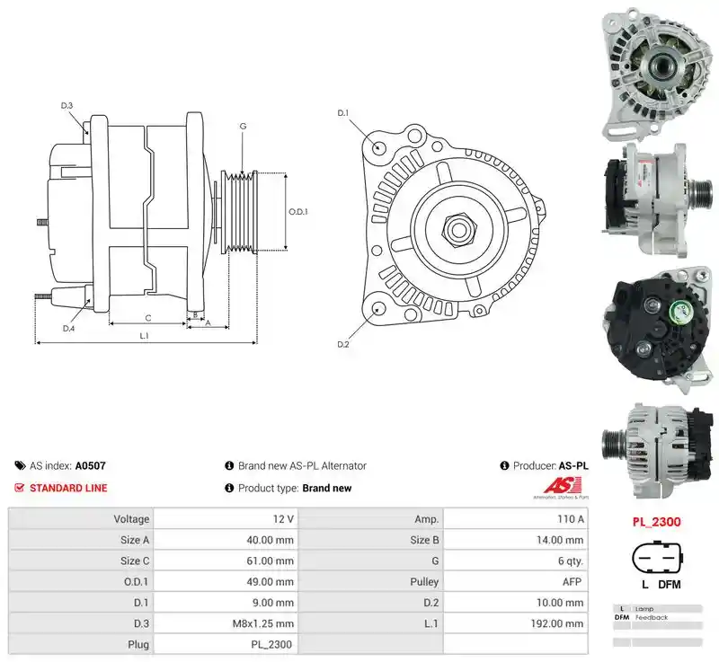 AS-PL A0507 AS-PL A0507