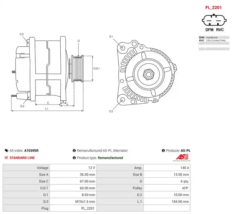 AS-PL A1039SR AS-PL A1039SR