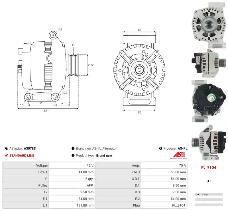 AS-PL A3078S AS-PL A3078S