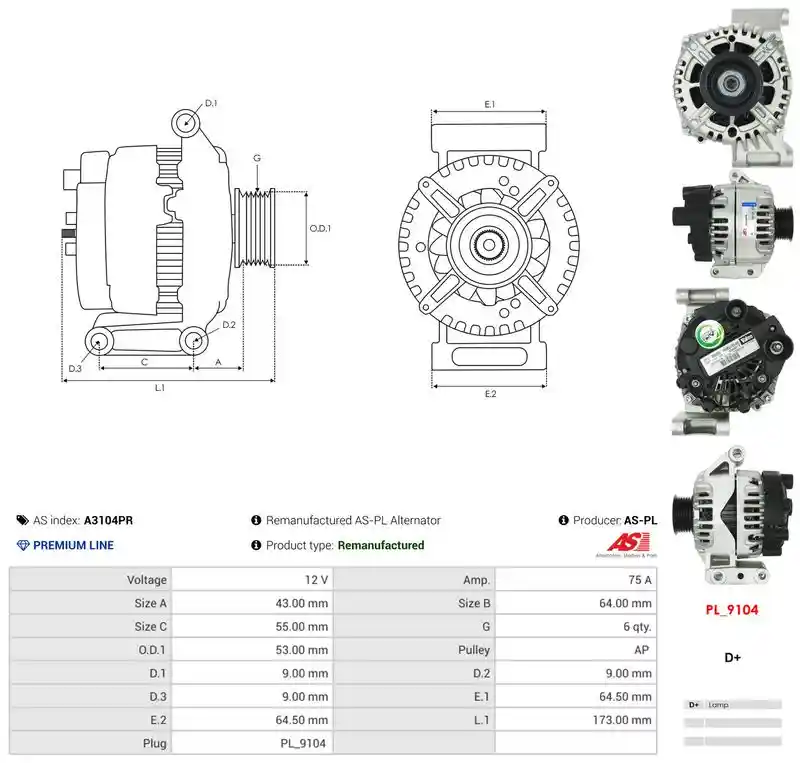 AS-PL A3104PR AS-PL A3104PR