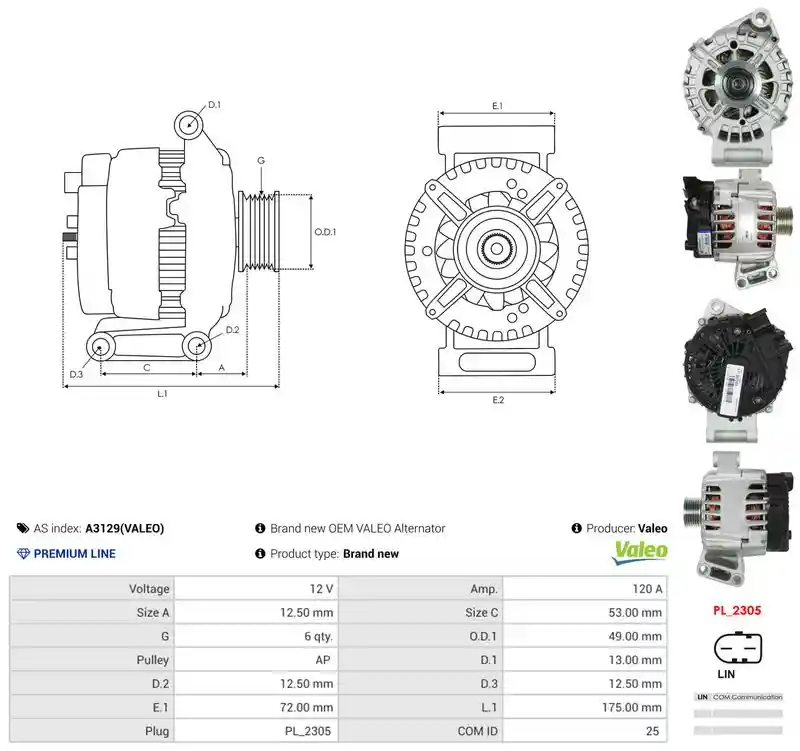 AS-PL A3129(VALEO)