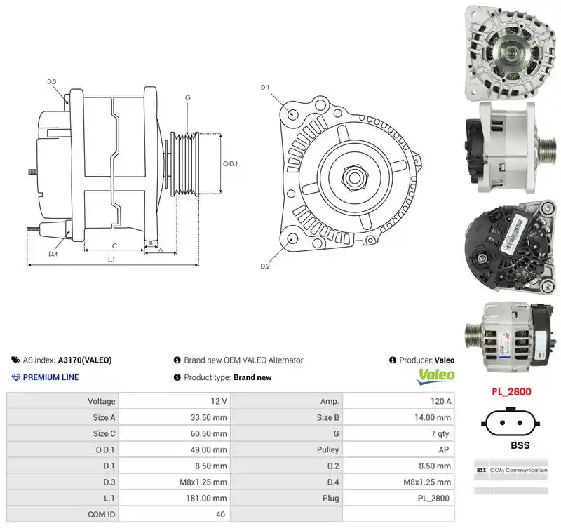 AS-PL A3170(VALEO) AS-PL A3170(VALEO)