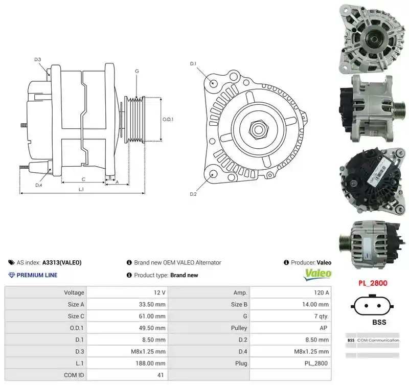 AS-PL A3313(VALEO) AS-PL A3313(VALEO)