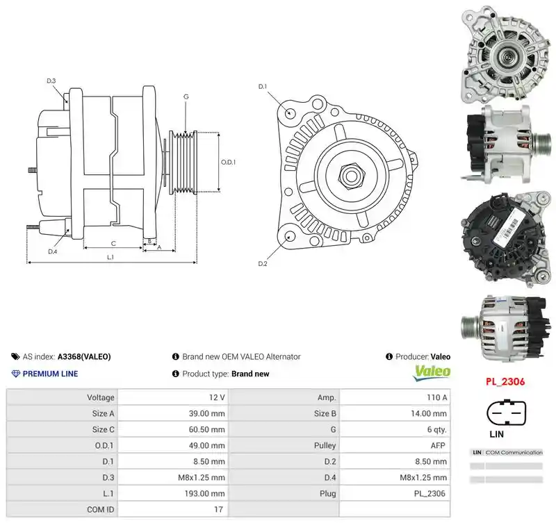 AS-PL A3368(VALEO)