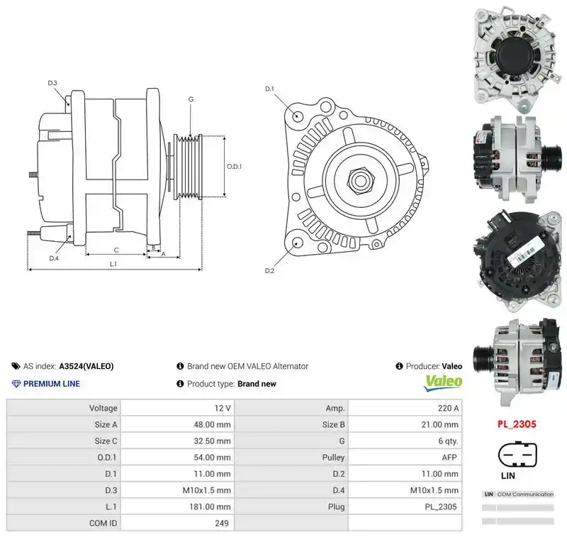 AS-PL A3524(VALEO)
