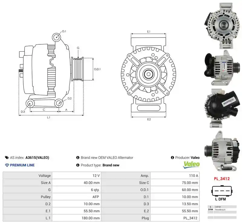 AS-PL A3615(VALEO)