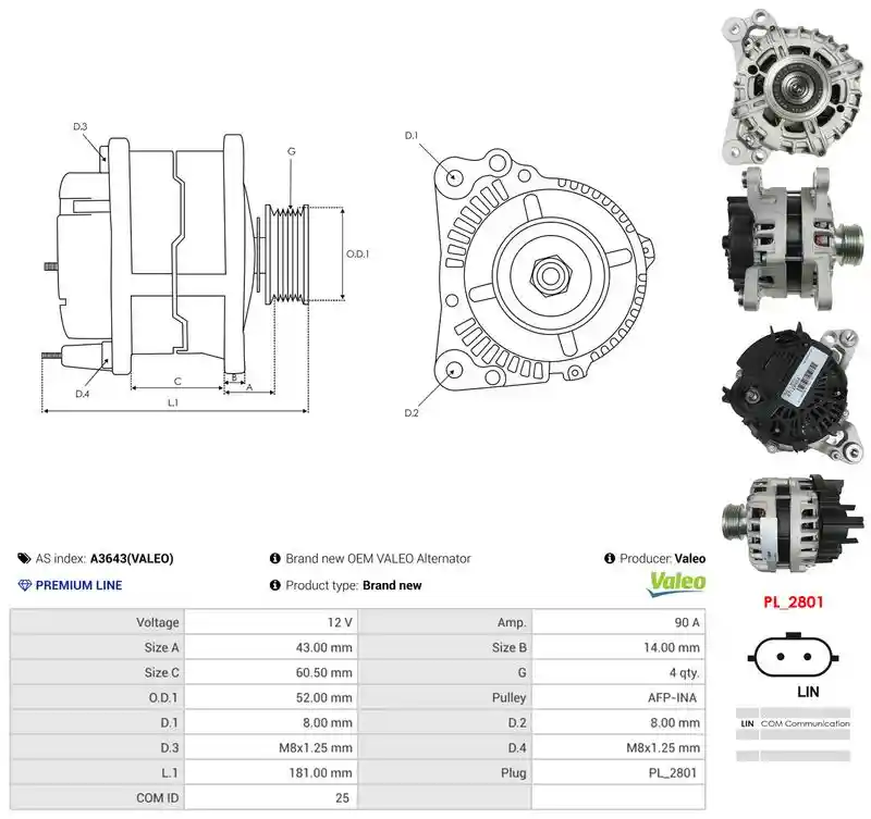 AS-PL A3643(VALEO)