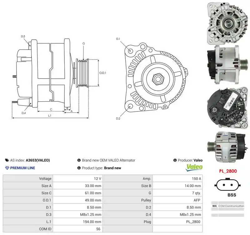 AS-PL A3653(VALEO)