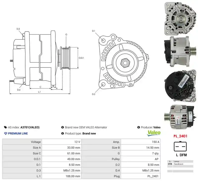 AS-PL A3701(VALEO)