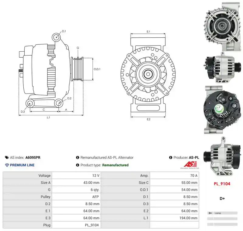 AS-PL A6095PR AS-PL A6095PR