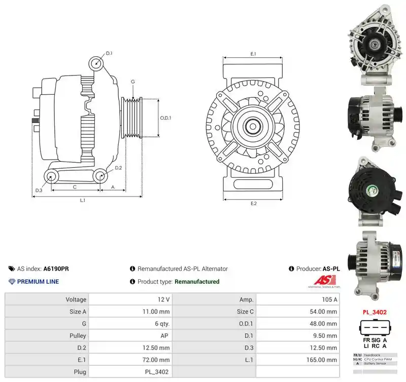 AS-PL A6190PR AS-PL A6190PR