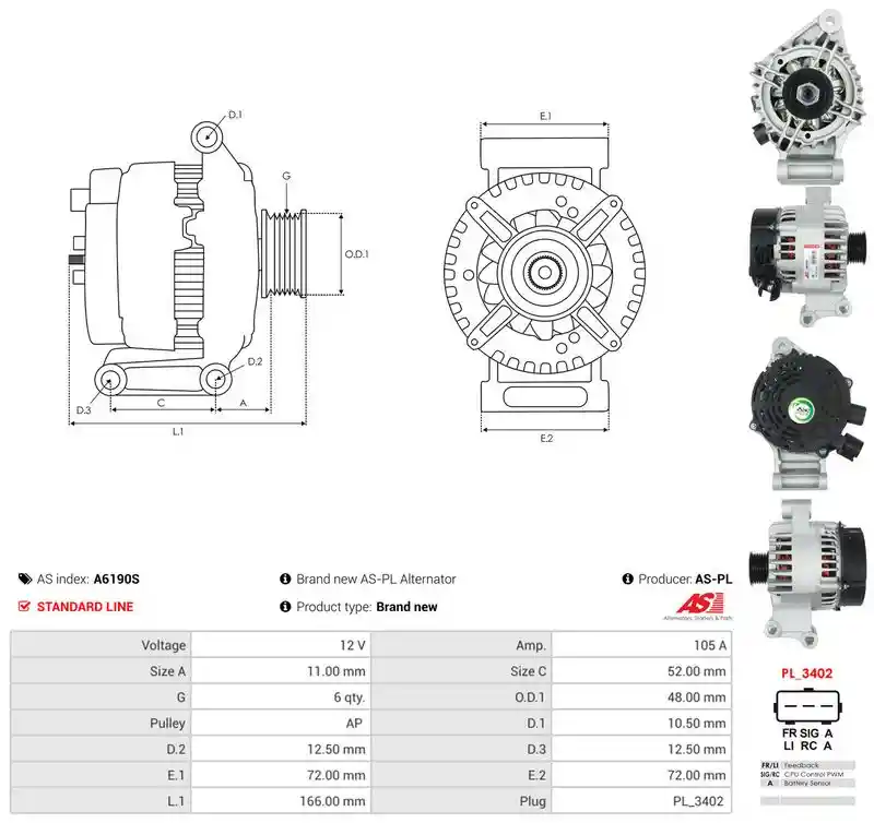 AS-PL A6190S AS-PL A6190S