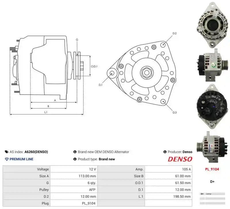AS-PL A6260(DENSO) AS-PL A6260(DENSO)