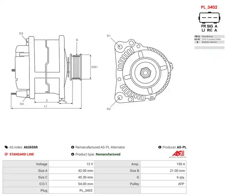 AS-PL A6265SR