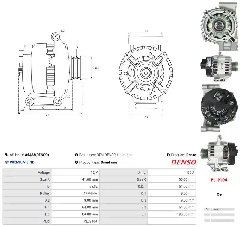 AS-PL A6438(DENSO) AS-PL A6438(DENSO)