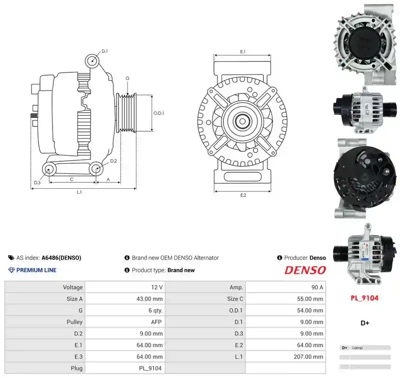 AS-PL A6486(DENSO) AS-PL A6486(DENSO)