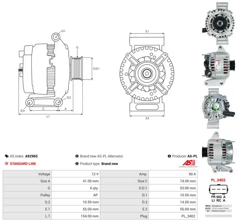 AS-PL A9296S AS-PL A9296S