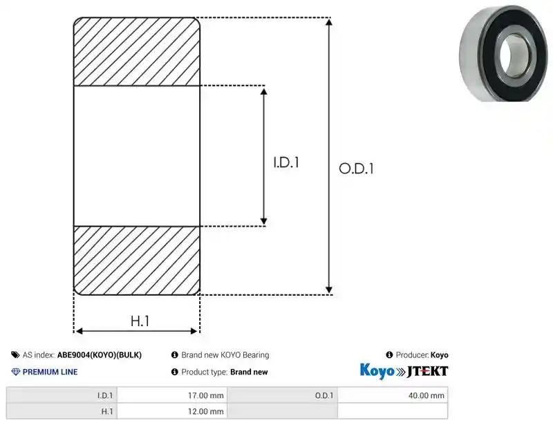 AS-PL ABE9004(KOYO)(BULK)
