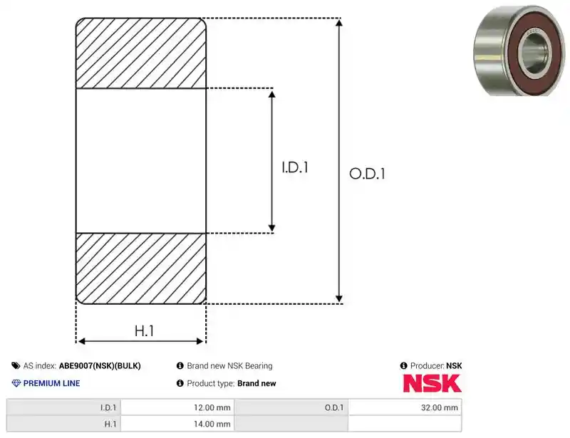 AS-PL ABE9007(NSK)(BULK)