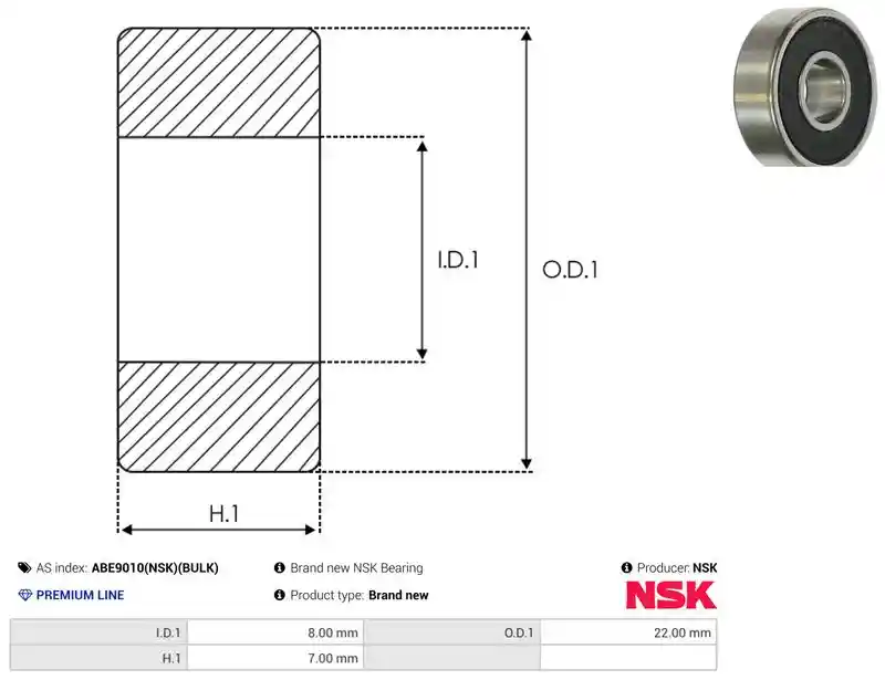 AS-PL ABE9010(NSK)(BULK)