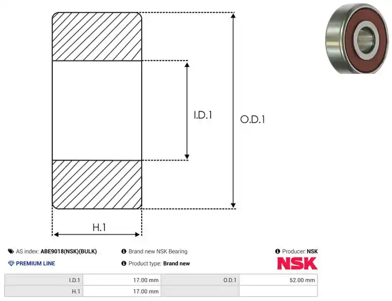 AS-PL ABE9018(NSK)(BULK)