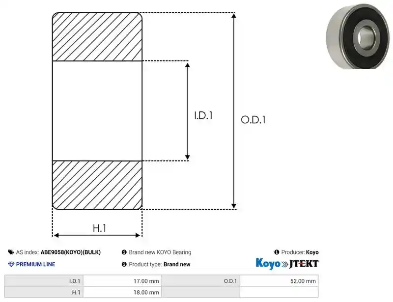 AS-PL ABE9058(KOYO)(BULK)
