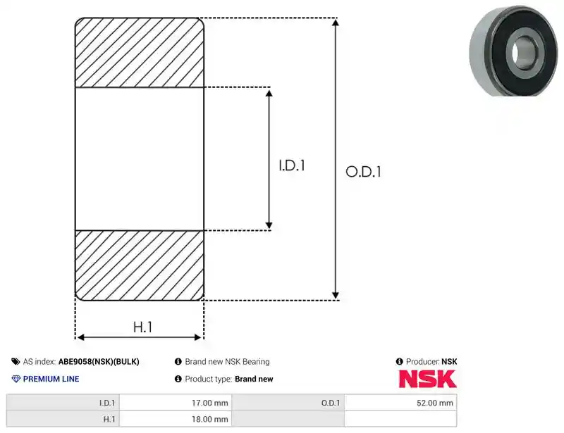 AS-PL ABE9058(NSK)(BULK)