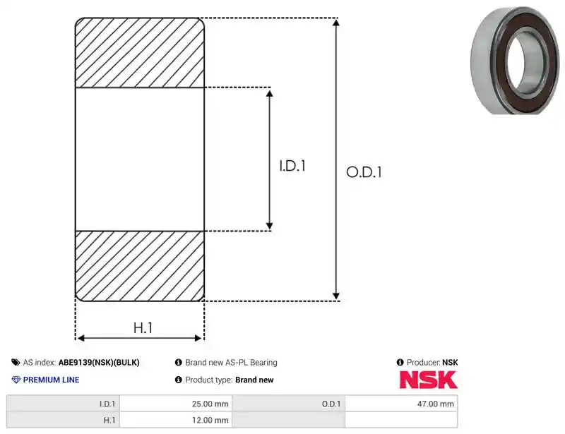 AS-PL ABE9139(NSK)(BULK)