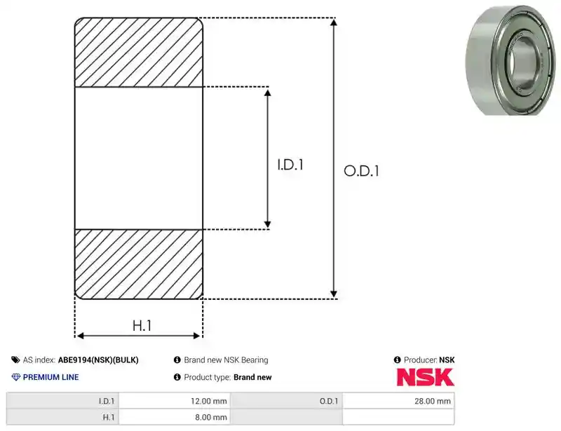 AS-PL ABE9194(NSK)(BULK)