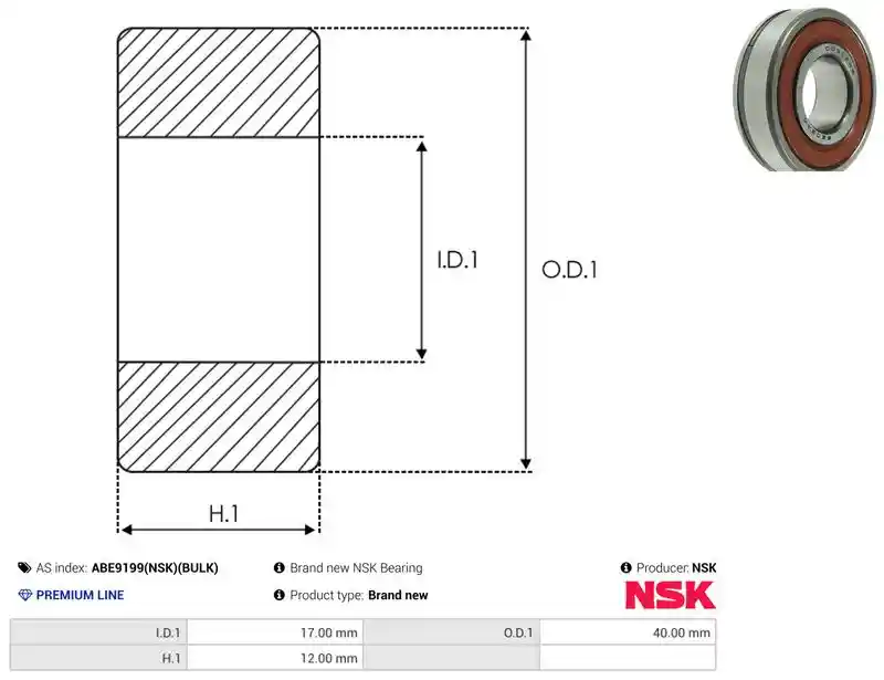 AS-PL ABE9199(NSK)(BULK)