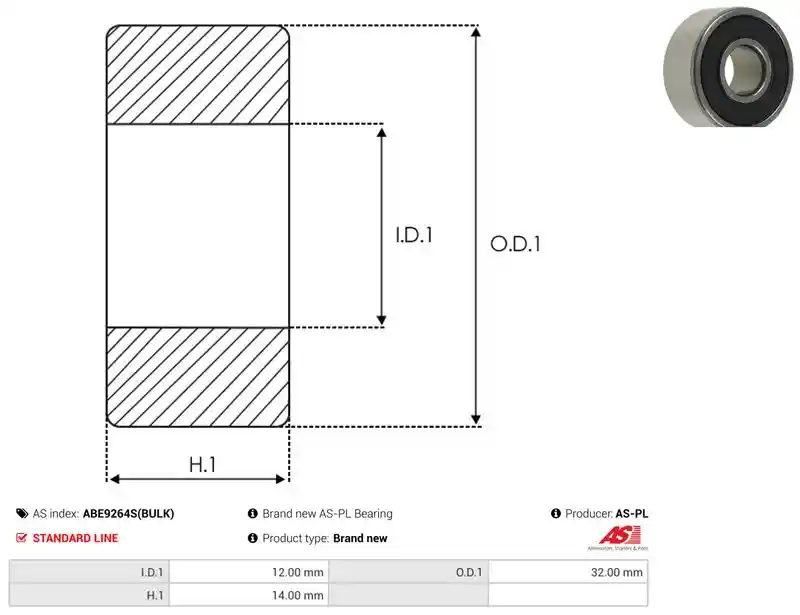 AS-PL ABE9264S(BULK)