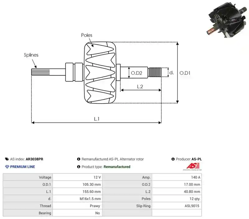 AS-PL AR3038PR