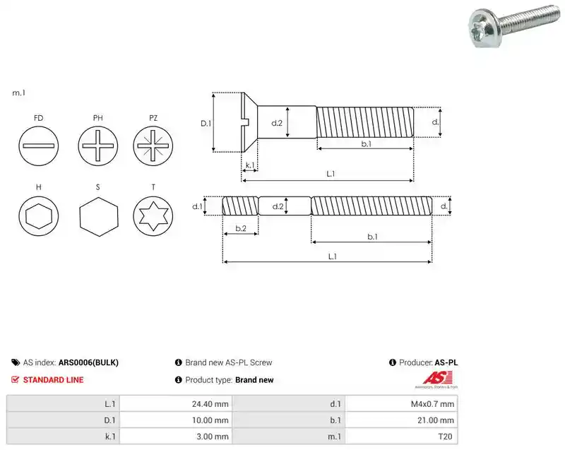 AS-PL ARS0006(BULK)