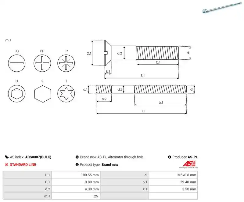 AS-PL ARS0007(BULK)