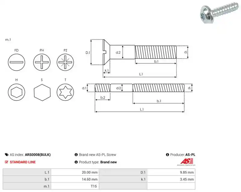 AS-PL ARS0008(BULK)