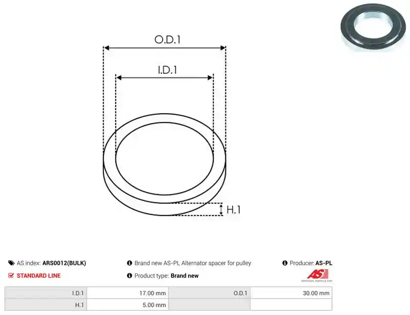 AS-PL ARS0012(BULK)