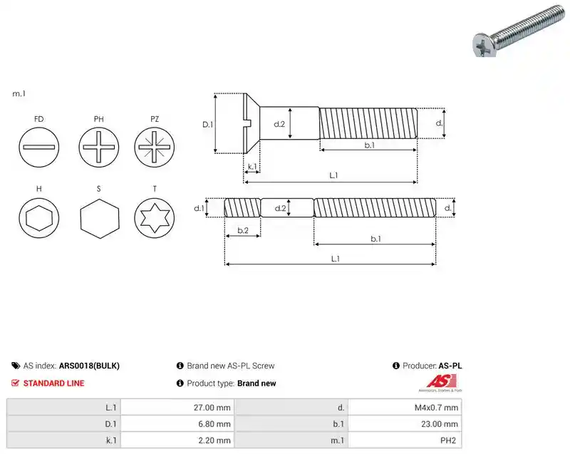 AS-PL ARS0018(BULK)
