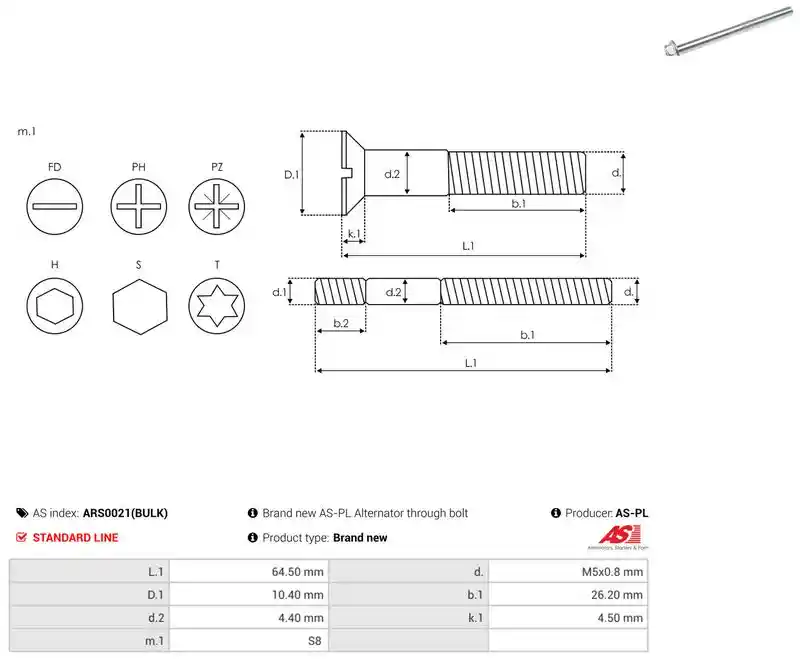 AS-PL ARS0021(BULK)