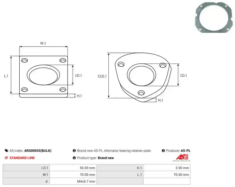 AS-PL ARS0065S(BULK)