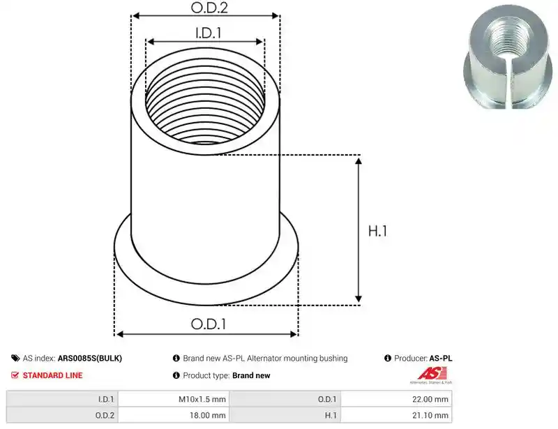 AS-PL ARS0085S(BULK)